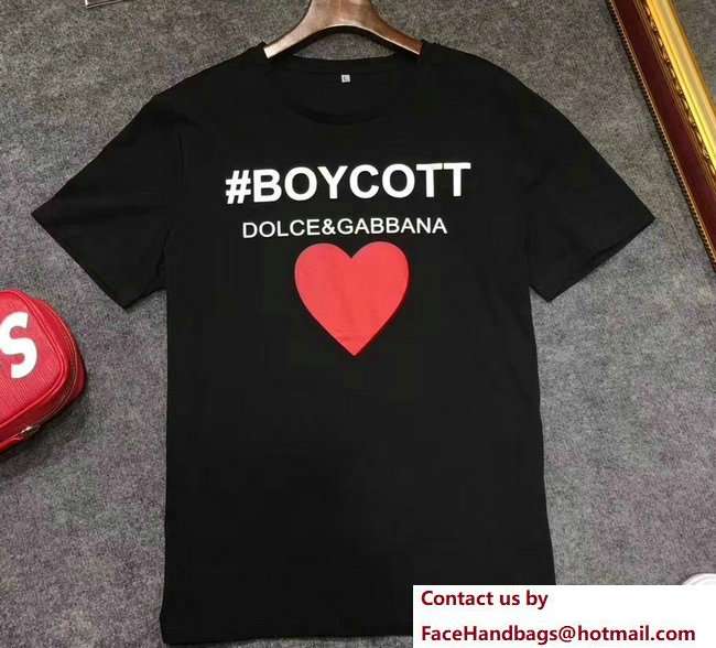 Dolce & Gabbana T-Shirt BOYCOTT Black 2018